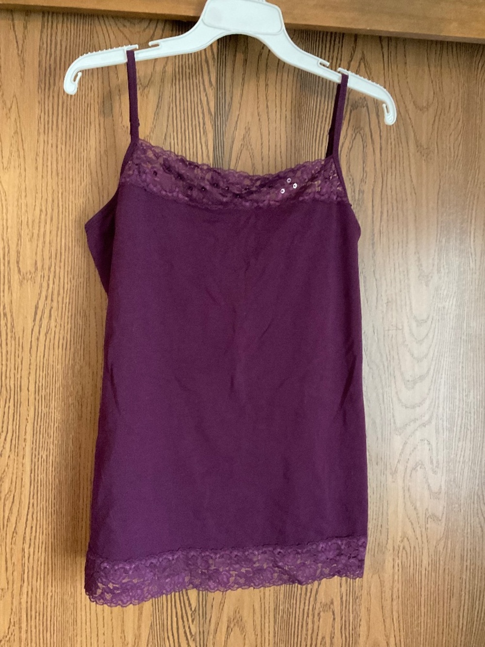 Women’s Purple lace tank top Fashion Bug size XL